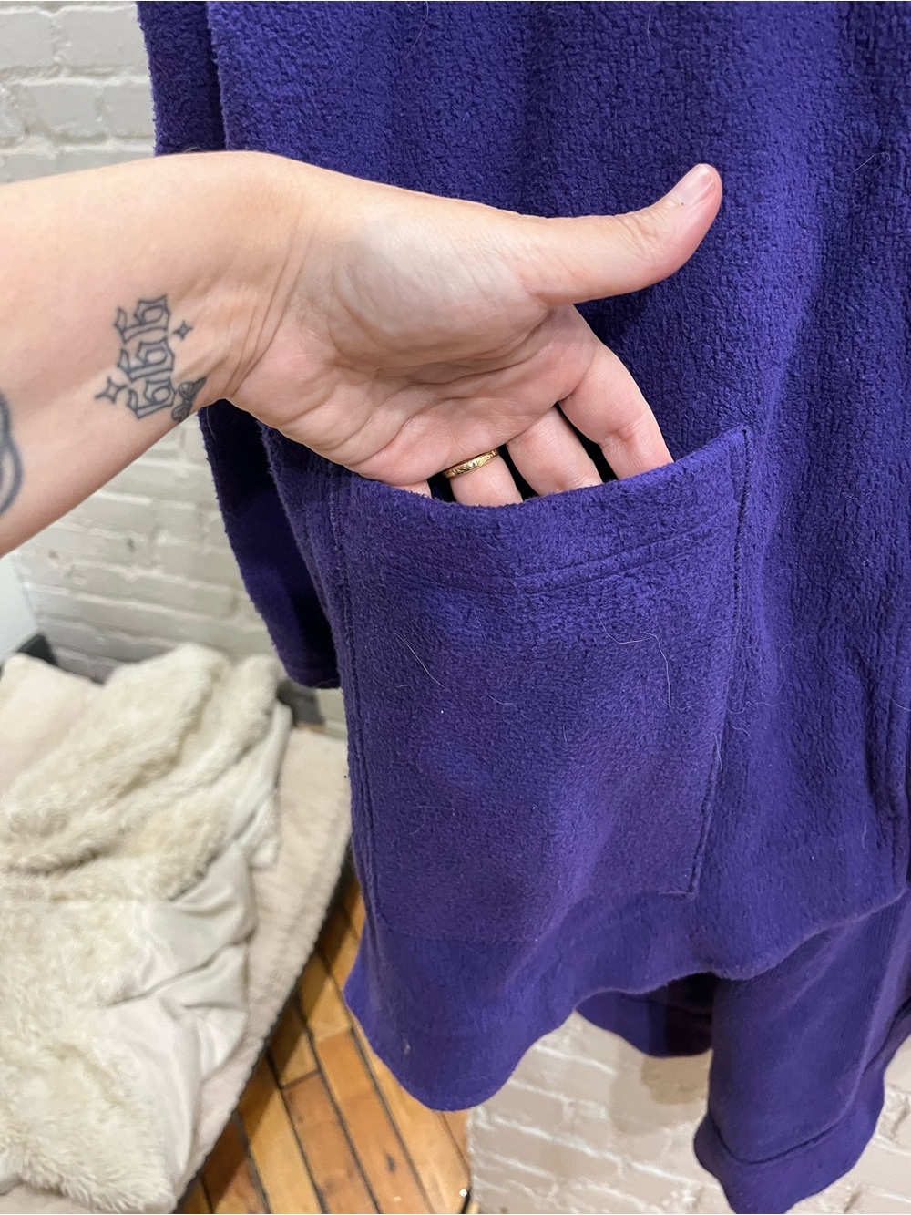 MOVING SALE! Blue Fish Hooded Jacket - Picture 5 of 7